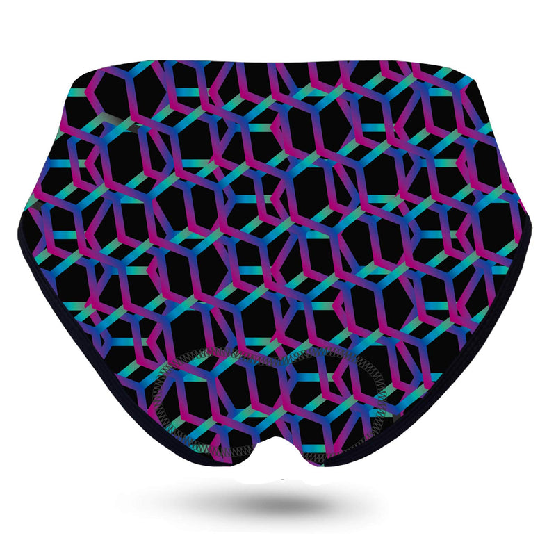 voofly Women's Cycling Underwear Shorts 3D Padded Gel Bike Bicycle Biking Briefs Quick Dry Lightweight Black Purple Small - BeesActive Australia