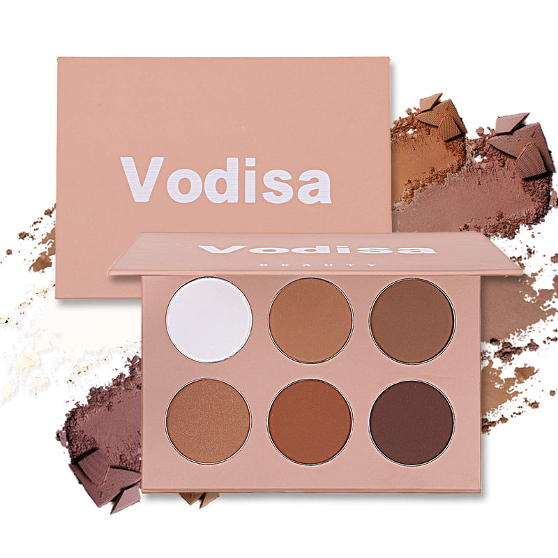 Vodisa Contour Palette Highlighting Bronzer Powder Kit Matte Corrector Professional Base Foundation Long-Wear, Lightweight, Blends Easily, Highly Pigmente Makeup Pallet With Mirror (B) B - BeesActive Australia