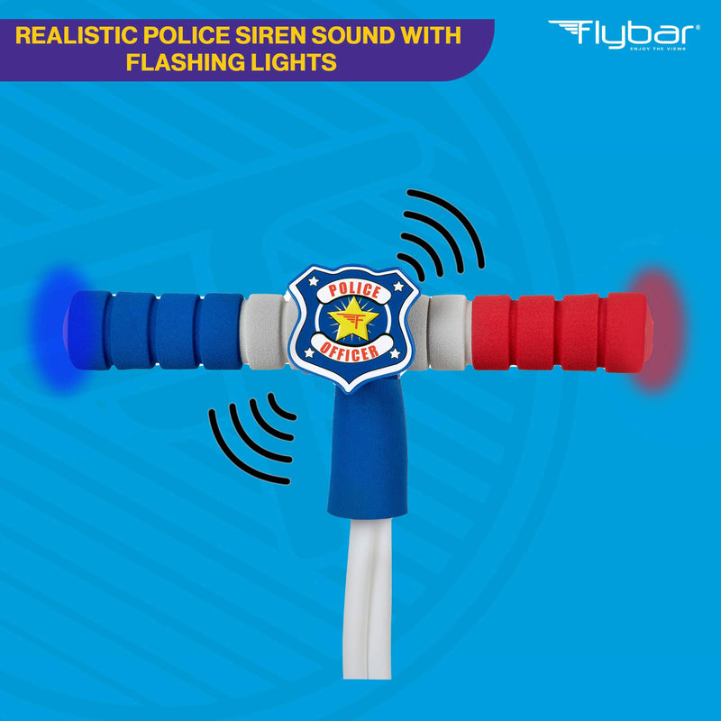 [AUSTRALIA] - Flybar Pogo Hopper Pretenders- Pogo Hopper with Real Siren Sound and Flashing Lights - Indoor and Outdoor Fun for Ages 3 and Up (Policeman Pogo Only) Policeman Pogo Only 