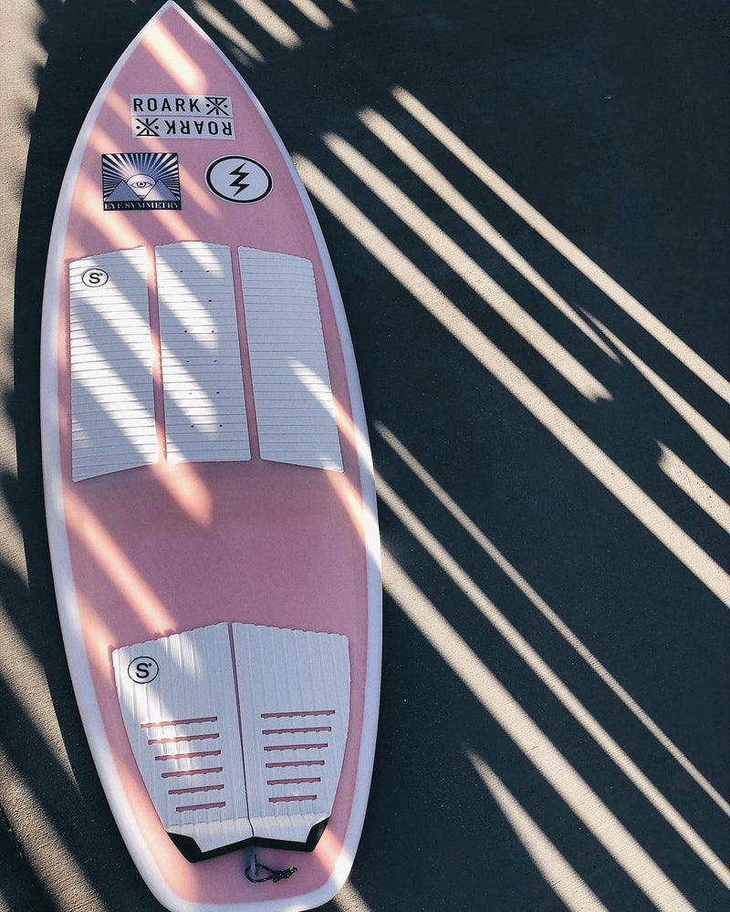 SYMPL Surfboard Front Traction Pad  3 pc Front Grip  Surfboard, Skimboard, Longboard Deck  Maximum Grip Stomp Pad  3M Adhesive  Fits Surf, Skim Board, Long Deck, Wakesurf, Fish Boards black - BeesActive Australia