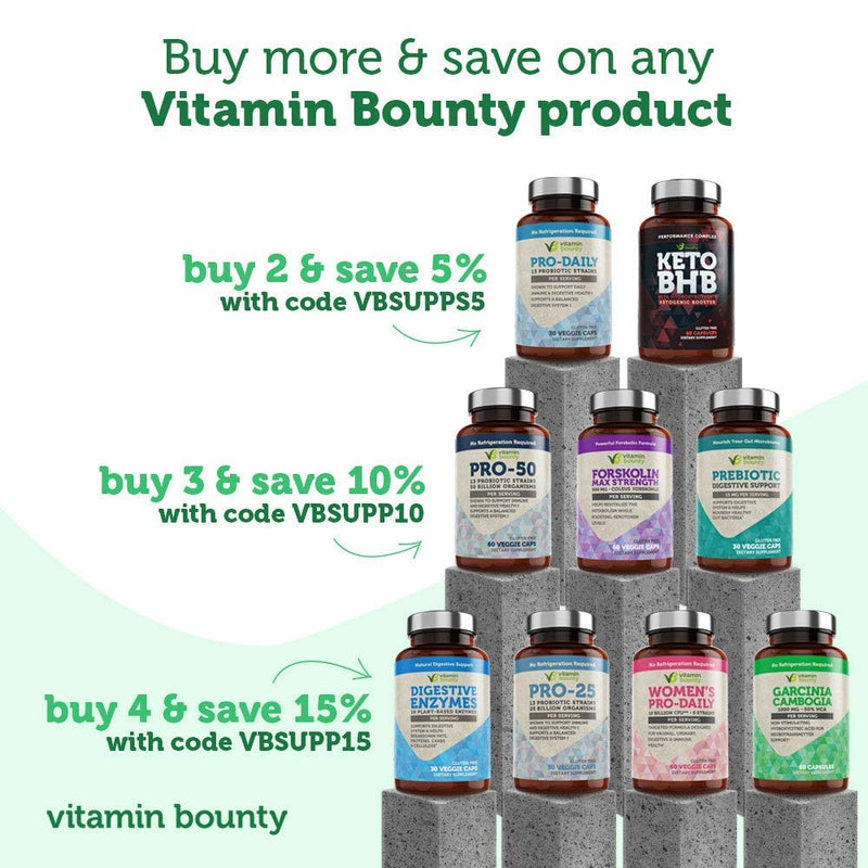 Vitamin Bounty - Pro 50 Probiotic - 13 Probiotic Strains, 50 Billion Organisms Per Serving (1 Pack) - BeesActive Australia