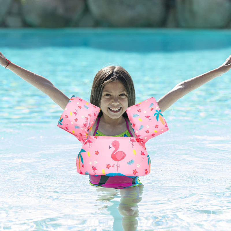 Swim Vest/floaties for Kids | Learn to Swim Toddler 30-55 lbs Pink - BeesActive Australia