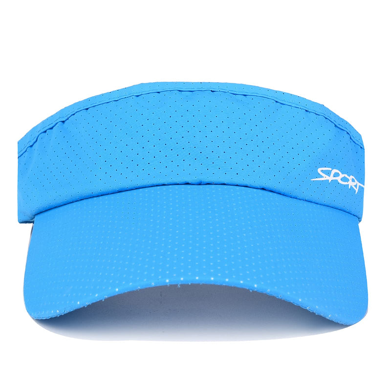 Bltong Sun Sports Visor Hats Women Men, UV Protection Breathable Adjustable Baseball Cap for Beach Golf Running Tennis Blue - BeesActive Australia