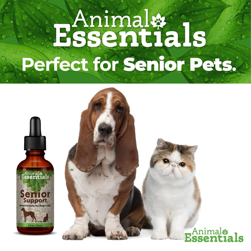Animal Essentials Senior Support Supplement Dogs and Cats, 2 fl oz - Made in USA Physical and Mental Well-Being - BeesActive Australia