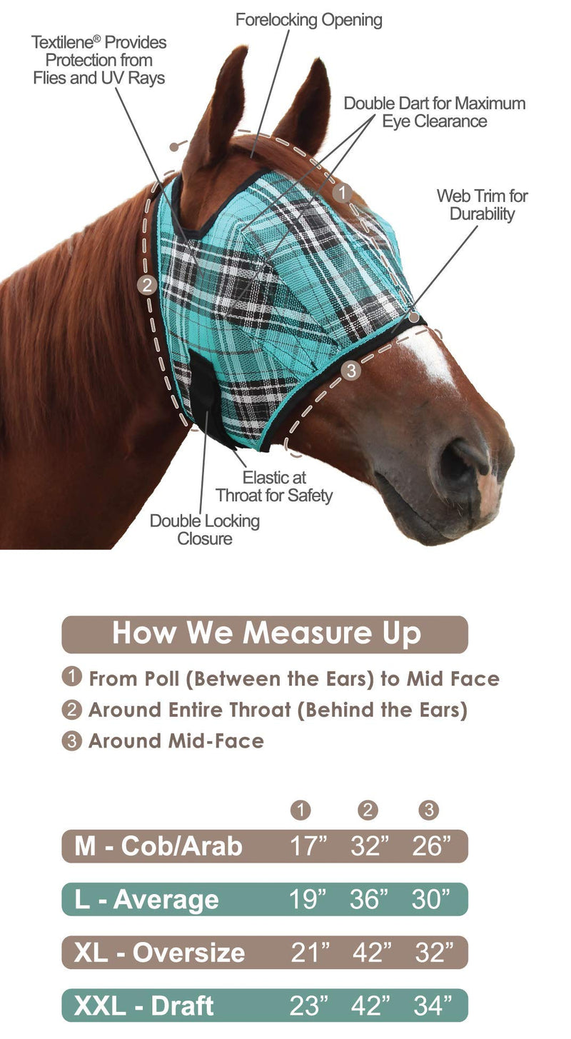 Kensington Signature Fly Mask w/Removable Nose M-Small Horse 2017 - Lavender Mint - BeesActive Australia