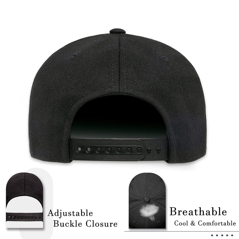 Negi Snapback Hats for Men Flat Bill Black Adjustable Baseball Cap Trucker Dad Hat… Rose - BeesActive Australia