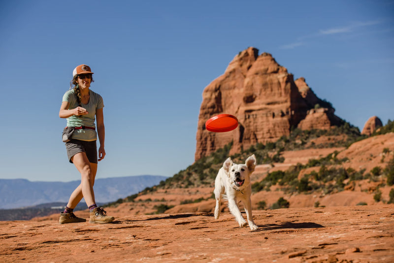 Ruffwear, Camp Flyer Dog Toy, Lightweight and Flexible Disc for Throw and Fetch Red Sumac - BeesActive Australia