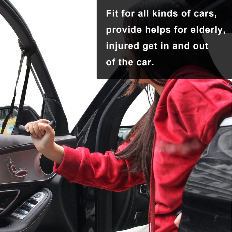 Adjustable Vehicle Support Handle, Nylon Standing Aid Safety Handle for Elderly, Disabled Get in and Out of Car 28cm to 59cm - BeesActive Australia