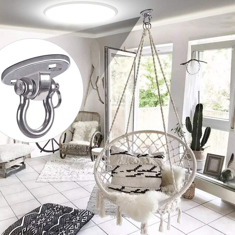 BeneLabel Set of 2 Permanent Antirust Stainless Steel 304 Heavy Duty Swing Hangers, 2000 LB Capacity, 4 Expansion Bolts for Concrete, Yoga Hammock Chair Sandbag, Swing Sets, 180° Swing - BeesActive Australia