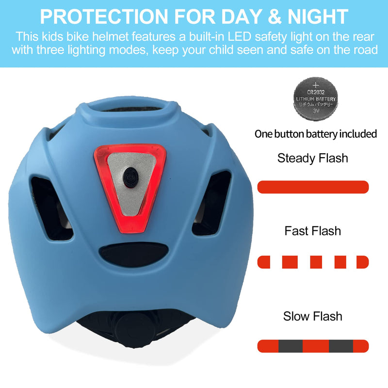Kids Bike Helmet, Toddler Bicycle Helmets Adjustable for Ages 5-8-14 Boys Girls Multi-Sports Cycling Helmet for Skateboard Skate Scooter Rollerblading Small(51-54CM/5-8 Y) blue - BeesActive Australia