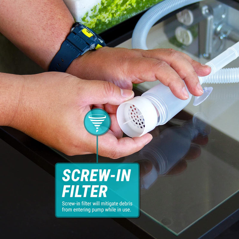 TERA PUMP - Fish Tank Cleaner, Compatible to Clean Gravel, Sand and Aquariums. Long Nozzle Flow Controller to Change Water (BPA Free) - BeesActive Australia