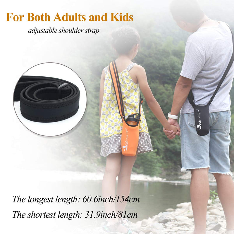 Vivaglory 25oz Stainless Steel Dog Bottle & Neoprene Bottle Carrier Combo, Great for Walking & Hiking with Dogs 25oz Bottle & Neoprene Sling Stainless Steel Bottle + Black - BeesActive Australia