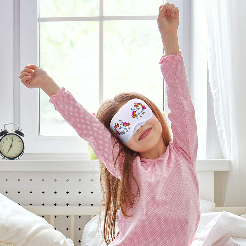 10 Pieces White Eye Sleep Sublimation Coverings Sleep Shade Blindfold Soft Eye Covering Color Your Own Eye Covering with 8 Pieces Fabric Marker Pens for Sleeping Travel Team Games Party Supply - BeesActive Australia