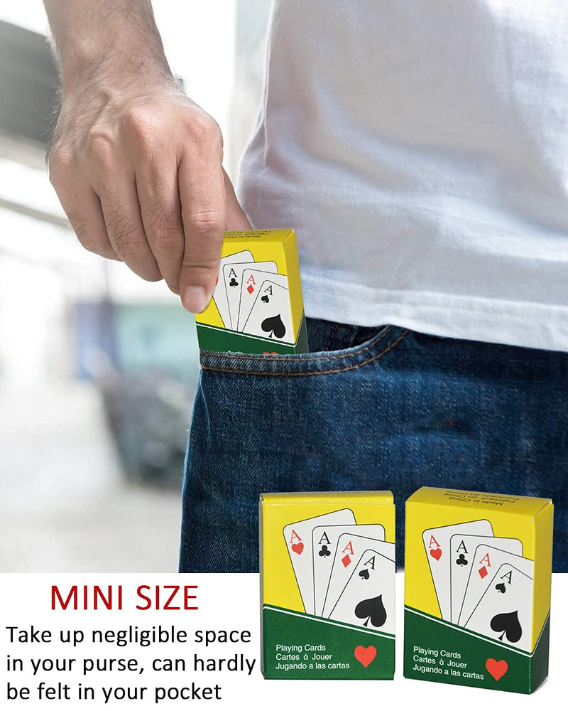 Mini Playing Card, 2 Decks Set Small Casino Poker Game for Kids and Adults, Tiny Deck of Novelty Party Gift for Girls and Boys (1.5 X 2 Inches) - BeesActive Australia