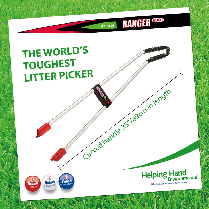 The Helping Hand Company LP3035IB Ranger Max Curved Handle, Red/Silver, 35-Inch Single - BeesActive Australia