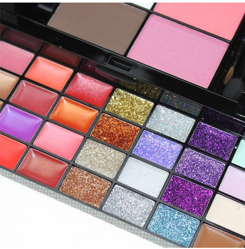 PhantomSky 74 Color Eyeshadow Palette Makeup Cosmetic Contouring Combination with Powder/Blusher/Lipgloss/Concealer - Perfect for Professional and Daily Use - BeesActive Australia