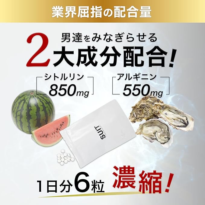 SUIT L-Citrulline-rich supplement Horiemon Produce Zinc Arginine Maca Soft-shelled turtle Black garlic Guarana Men's supplement - BeesActive Australia