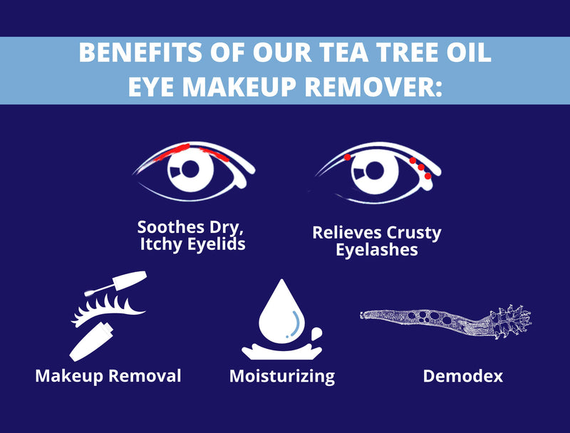 Gentle, Waterproof Eye Makeup Remover - Moisturizing and Organic with Vitamin E and Tea Tree Oil to Support Dry, Itchy Eyelids and Irritated Eyes (1-Pack) 1-Pack - BeesActive Australia