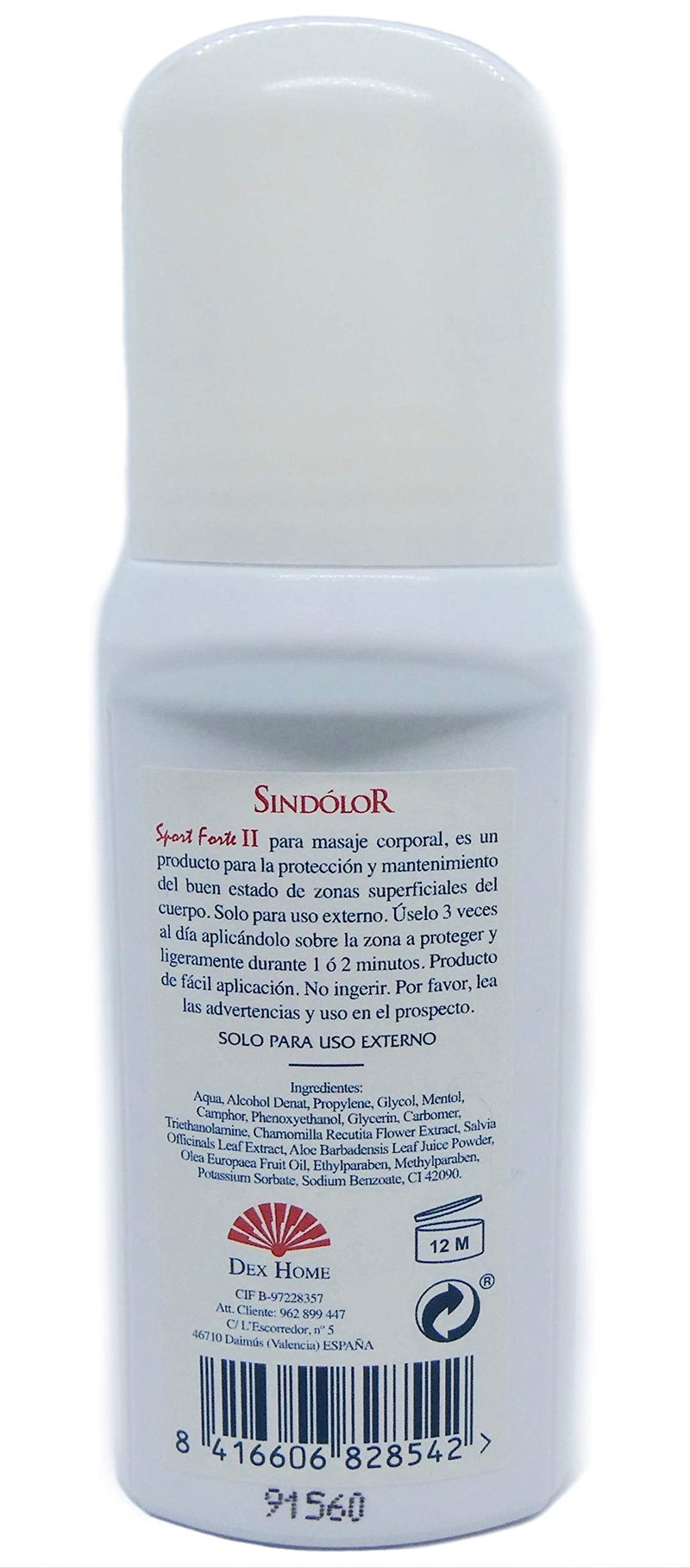 1 Sindolor Plus Extra Strength in Roll-on Immediate Neck Back Muscular Pain Relief with Aloe Vera 60ml - BeesActive Australia