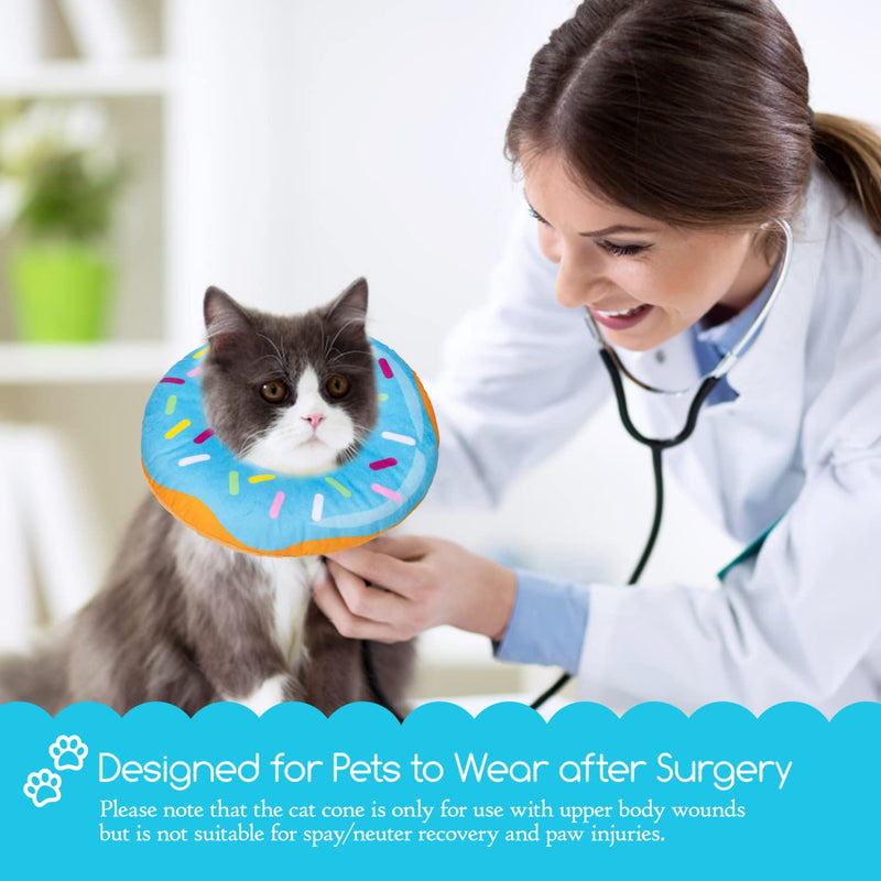 Cat Cone Collar Soft, Nobleza Adjustable Cute Donut Pet Recovery Collar for Wound Healing, Comfy Alternative Elizabethan Collar Medical Neck Pillow After Surgery Medium - BeesActive Australia