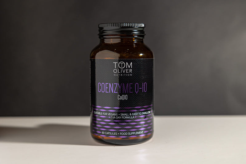 Tom Oliver Nutrition - Ubiquinone CoQ10 Pure Coenzyme Q10 100mg, Naturally Fermented, Made in The UK & Vegan Friendly - BeesActive Australia