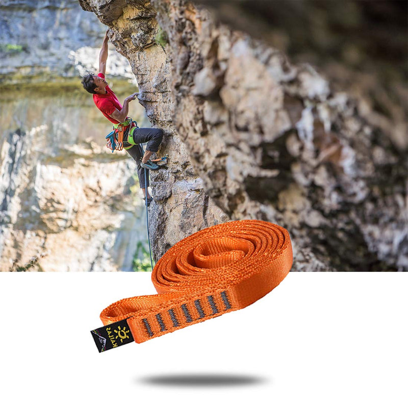 [AUSTRALIA] - KAILAS Climbing Sling Webbing Nylon Small Slings and Runners Rope Endless Rescue Loop Ascender CE Certified 60cm 80cm 120cm Orange Red 80 cm 