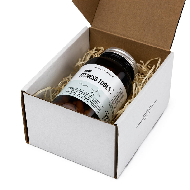 Your Fitness Tools Vegan Full Spectrum Amino Acids | 120 x Free Form Amino Acids Vegan Protein Capsule | BCAA Capsules Supports Muscle Repair, Muscle Building | Made in The UK - BeesActive Australia
