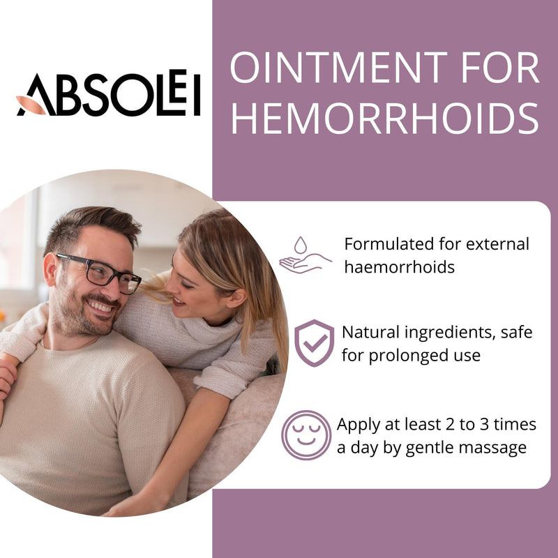 Absolei Haemorrhoids Ointment, Natural Turmeric and Yarrow Ointment to Soothe The Pain, Swelling and Itching, 40 ml - BeesActive Australia
