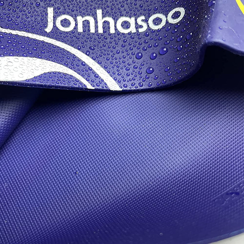 Jonhasoo Silicone Swim Cap for Women, Waterproof Long Hair Swimming Caps with Color Stripe Printed Navy - BeesActive Australia