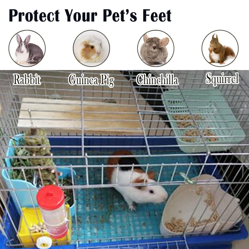 4 Pcs Rabbit Feet Pad Plastic Bunny Cage Floor Mat Foot Resting Hole Leak Water Nest Mat Pet for Small Animal Hamster Rat Chinchilla Guinea Pig Dogs Cats Blue - BeesActive Australia