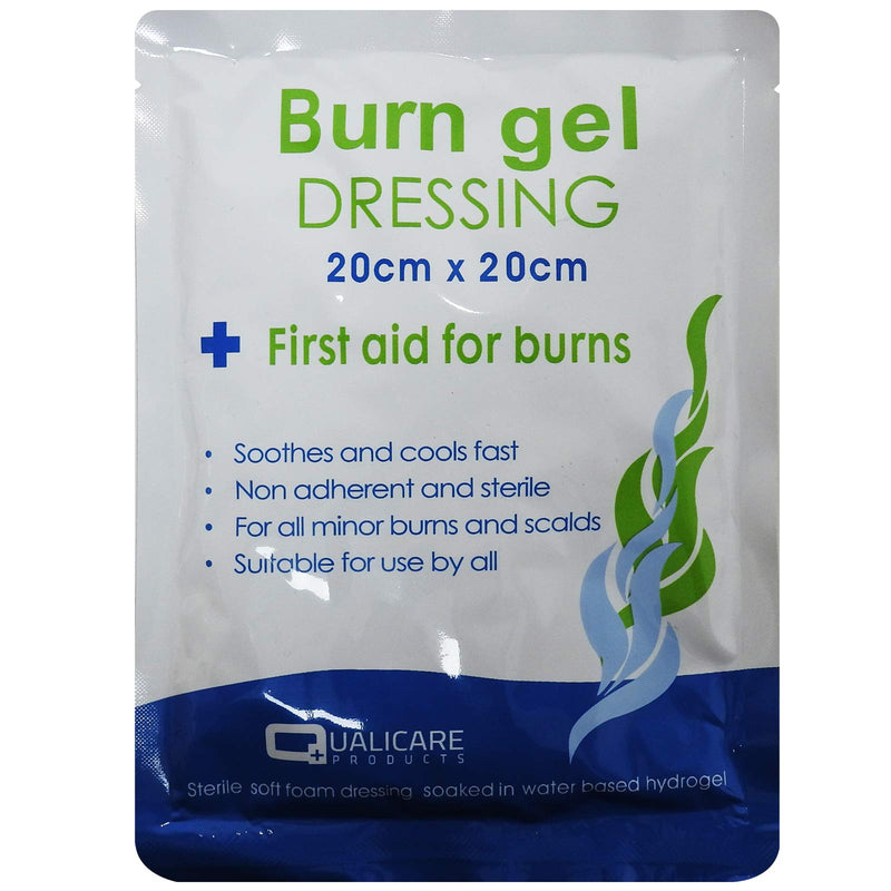 Qualicare Emergency First Aid Burns Care Scalds Sunburn Dressings Cooling Gel - 3.5g Sachets, 10 Packets 3.5g Sachet 10 - Pack - BeesActive Australia