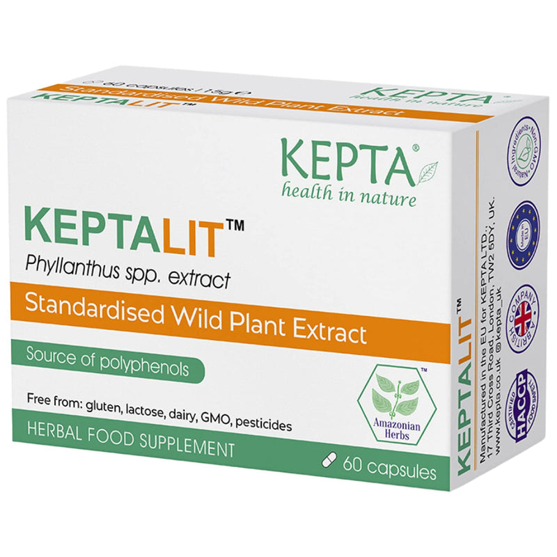 KEPTALIT Natural Liver and Kidney Support Stone Breaker Extract Kidney Cleanse Herbal Supplement Source of Polyphenols - 1 Pack of 60 Capsules - BeesActive Australia