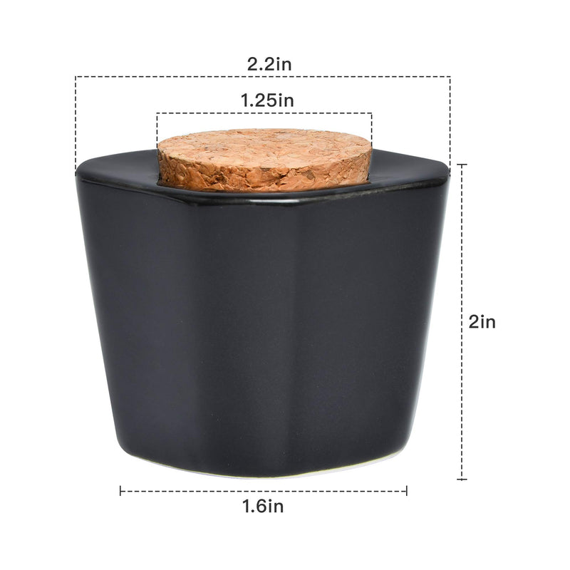 Supkiir Porcelain Material Dappen Dish with Soft Wooden Cap, Nail Art Acrylic Powder Liquid Cup Container Tools Beauty Accessories - BeesActive Australia