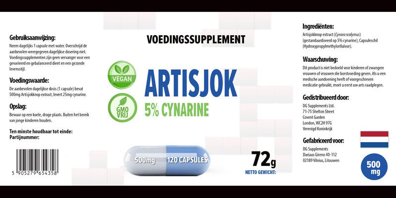 Hepatica Artichoke Extract 500mg 120 Vegan Capsules, 5% Cynarin, 3rd Party lab Tested, High Strength Supplement, Gluten and GMO Free - BeesActive Australia
