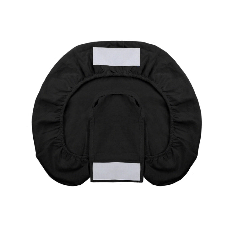 Fitted Deluxe Face Cradle Cover for Massage Tables: Brushed 100% Cotton. Fits All Standard Fest Rest Cushions. Pack of 4. [Black] Black - BeesActive Australia