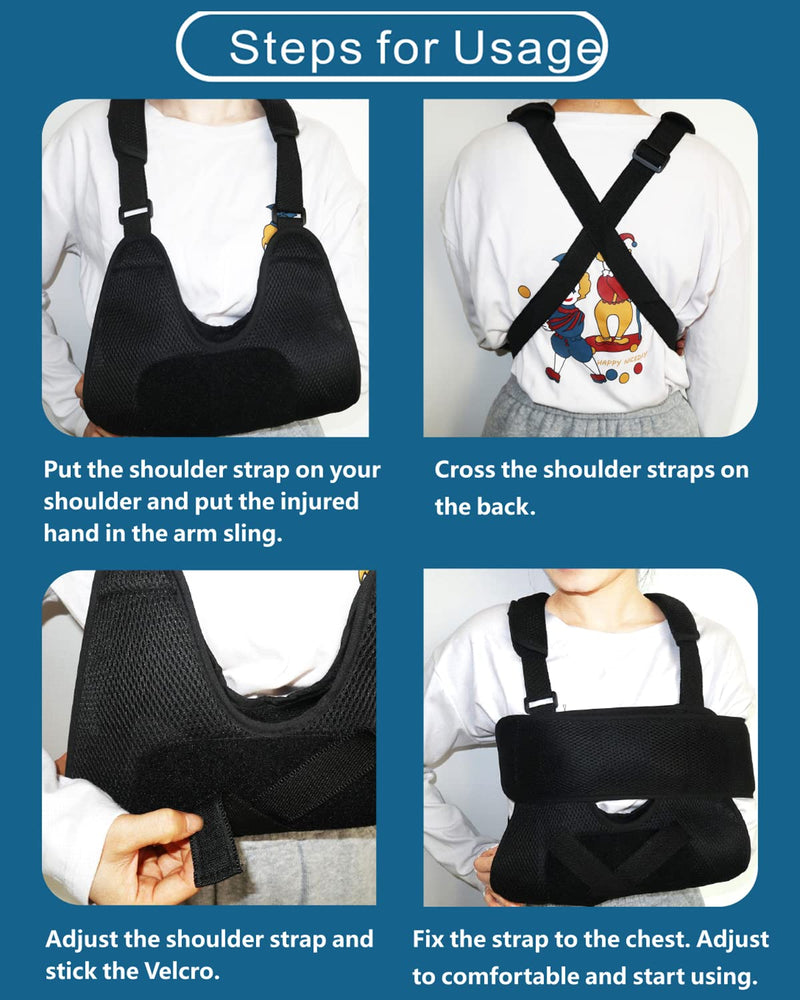 DouHeal Medical Kids Arm Sling, Breathable Material, Ultimate Comfort, Fully Adjustable Rotator Cuff, Elbow Support for Broken, Fractured Arm and Shoulder Injury, Immobilizer Band for Quick Recovery 1 Count (Pack of 1) - BeesActive Australia