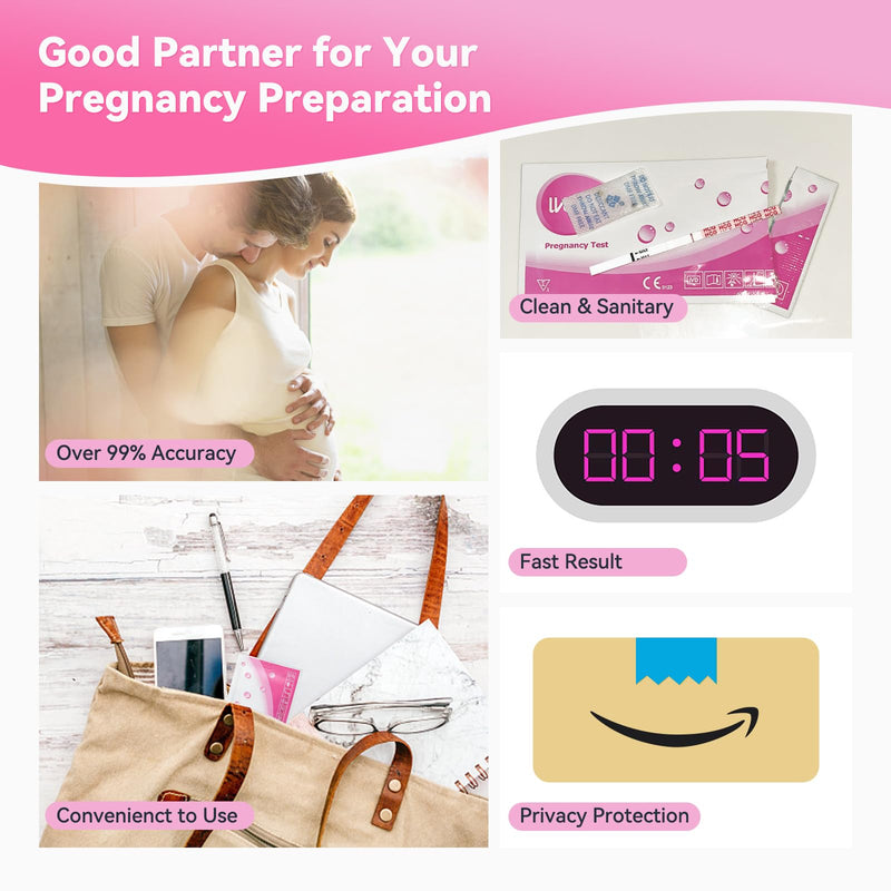 Wondfo Pregnancy Test Strips 20x Early Pregnancy Tests 10mIU Sensitive Tests up to 6 Days Detection for Home Fertility Test - BeesActive Australia