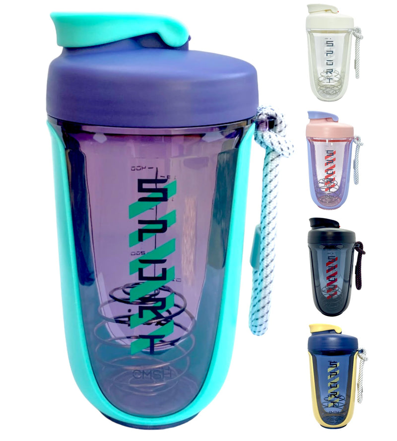 Qavi Protein Shaker Bottle With Stainless Steel Mixing Wire Ball and Rope, Premium Shaker Made of Tritan Materiel BPA Free, Durable Leakproof And Odourless | 590ml Green - BeesActive Australia