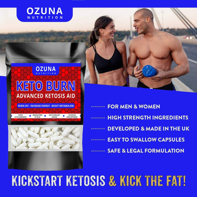Keto Burn Advanced Ketosis Aid Weight Loss Diet Pills Fat Burner Supplement | 60 Capsules - BeesActive Australia