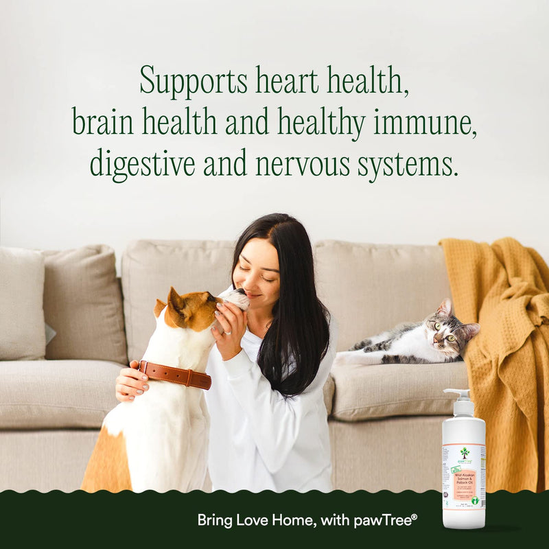 pawTree Wild Alaskan Salmon Oil and Pollock Oil for Cats and Dogs 8 fl Oz - BeesActive Australia