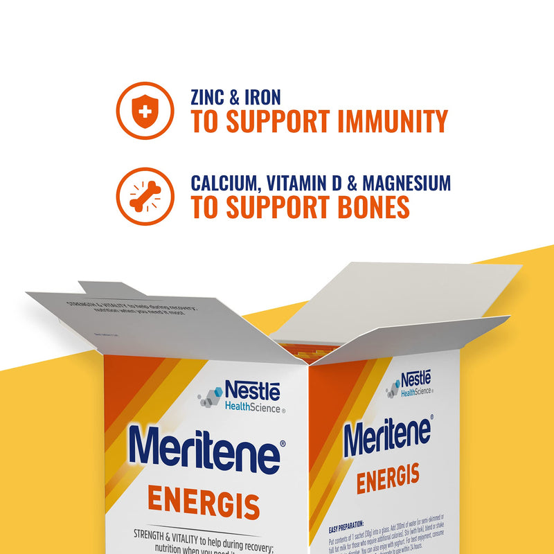 Meritene Energis Chocolate Shake |30g Sachets Pack of 15 | Proteins and Vitamins 30 g (Pack of 15) - BeesActive Australia