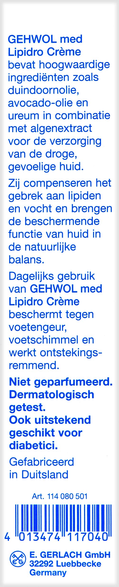 Gehwol Med Lipidro Cream for Unisex, 2.6 Oz - BeesActive Australia
