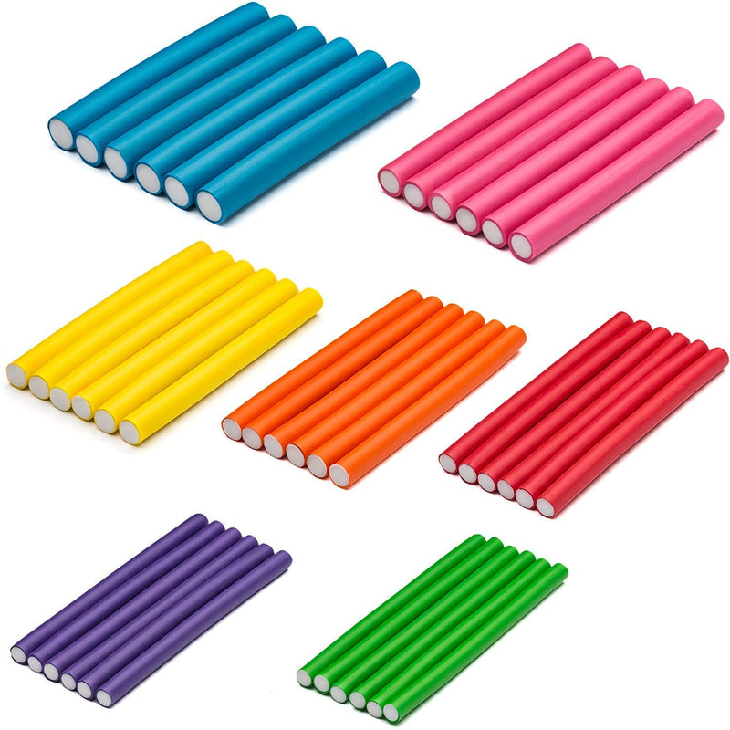 Foam Hair Rollers, Queta 42pcs No Heat Hair Curlers Flexible Rollers Hair Rods For Long Hair Rollers - BeesActive Australia