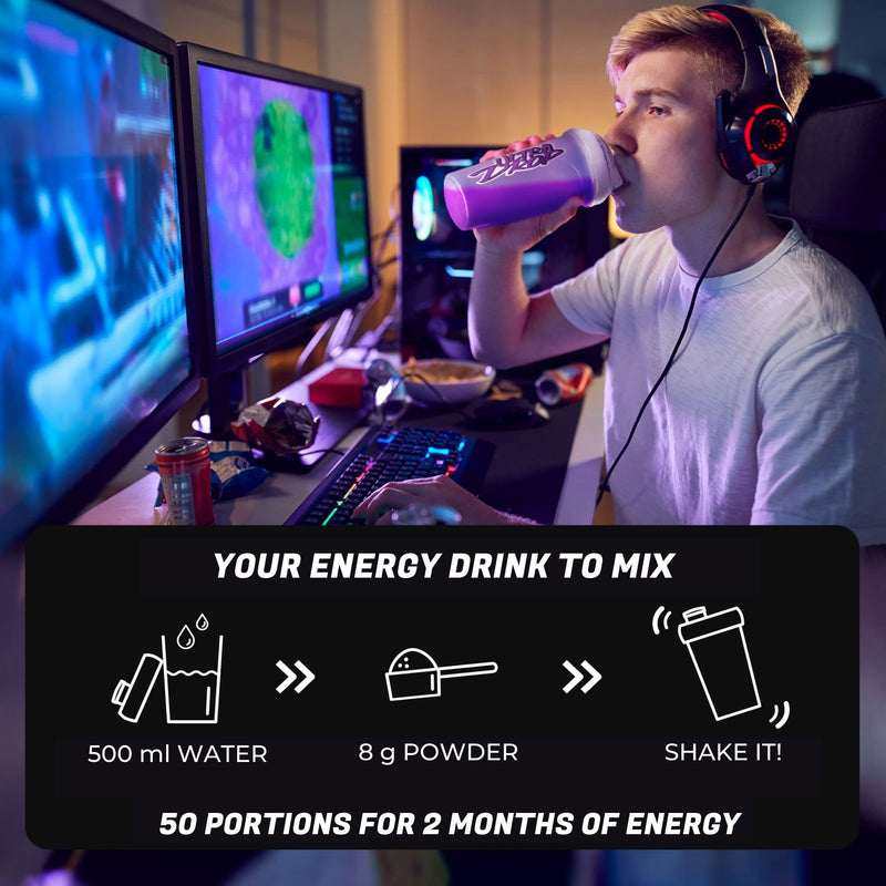 LOOT® - Premium Game Booster with The Flow-State® Formula | 50 Servings (400g) with Caffeine | 20 High Dose Ingredients | Unique Design | Concentration Stamina Reactivity | Sour Shock - BeesActive Australia