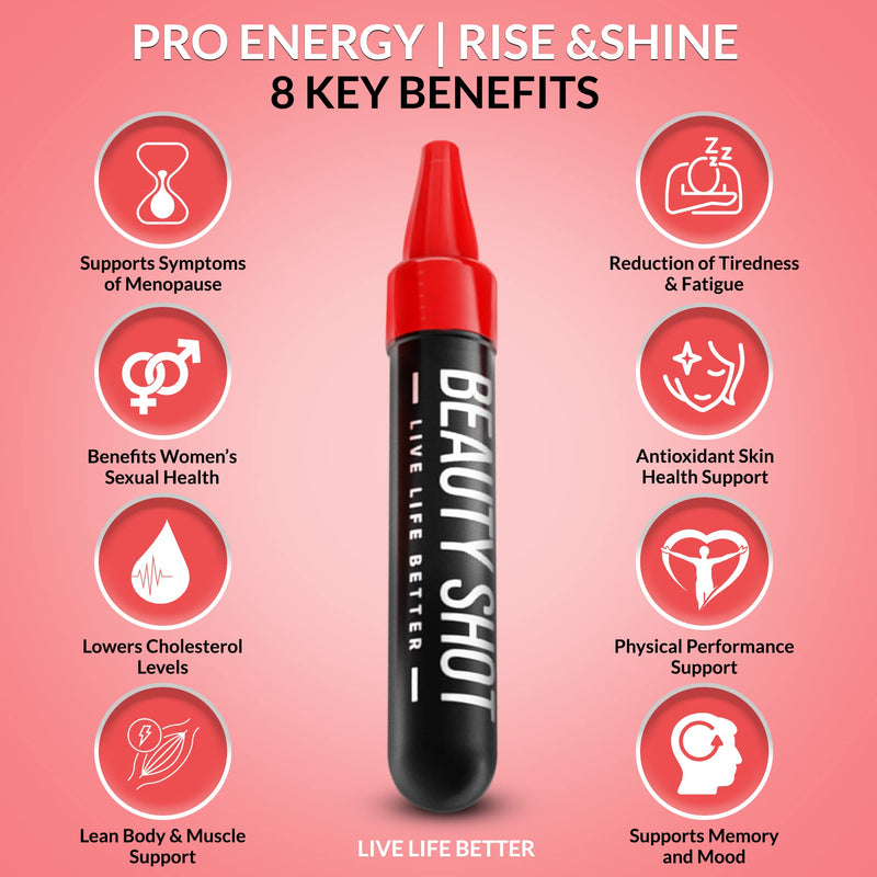 Ginseng and Royal Jelly Liquid Supplement with Guarana, Taurine, B Vitamins - Support Skin Health, Libido, Energy - 20 Shots - BeesActive Australia