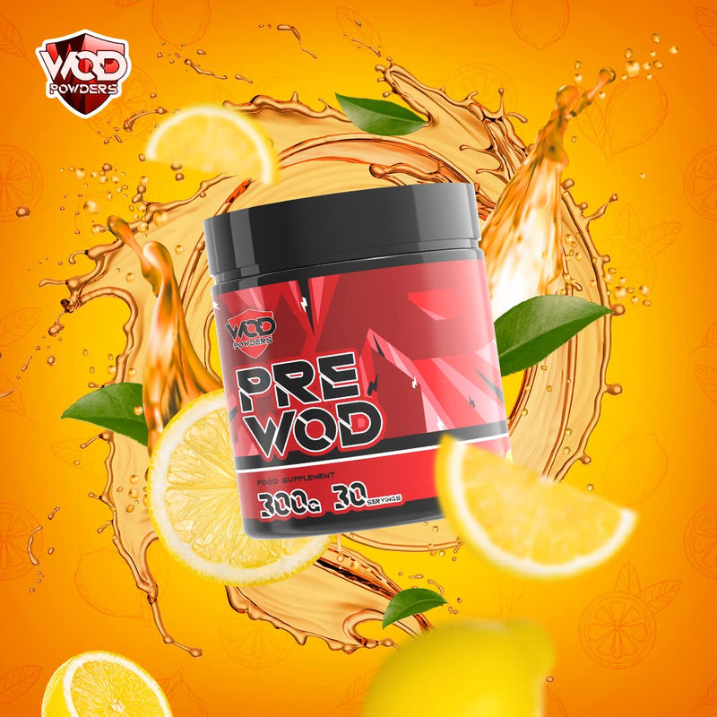 PRE WOD Pre Workout Supplement by WOD Powders - Elite Level Pre Workout Supplement Made in The UK for Functional Fitness (Juicy Lemon) Juicy Lemon - BeesActive Australia