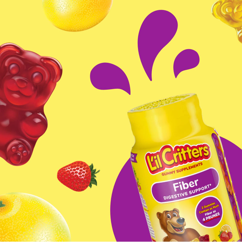 L'il Critters Kids Fiber Gummy Bears Supplement, 90 Count 90 Count (Pack of 1) - BeesActive Australia