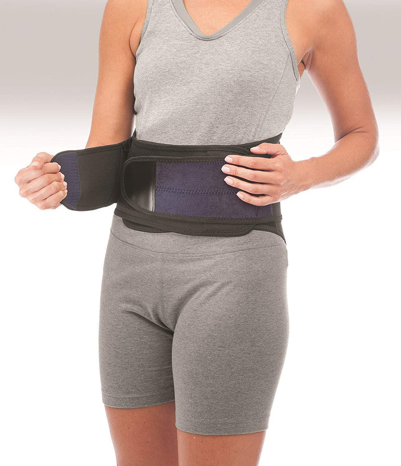 Mueller 255 Lumbar Support Back Brace with Removable Pad, Black, Regular (28"-50" Waist) - BeesActive Australia