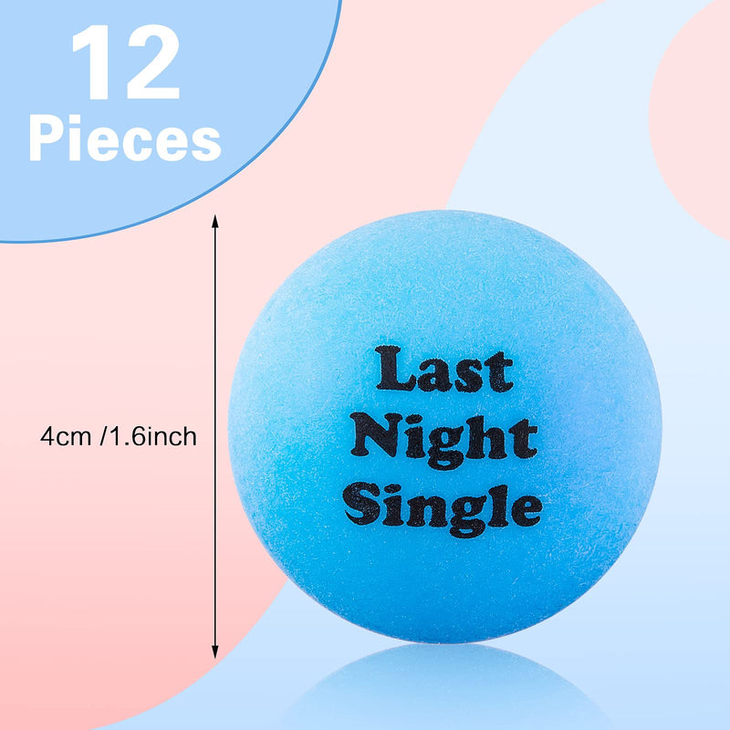 12 Pieces Pong Blue Pong Supplies Funny Decoration Supplies Funny Pong Balls Blue Balls Pong Balls for Pong Competition Supplies - BeesActive Australia
