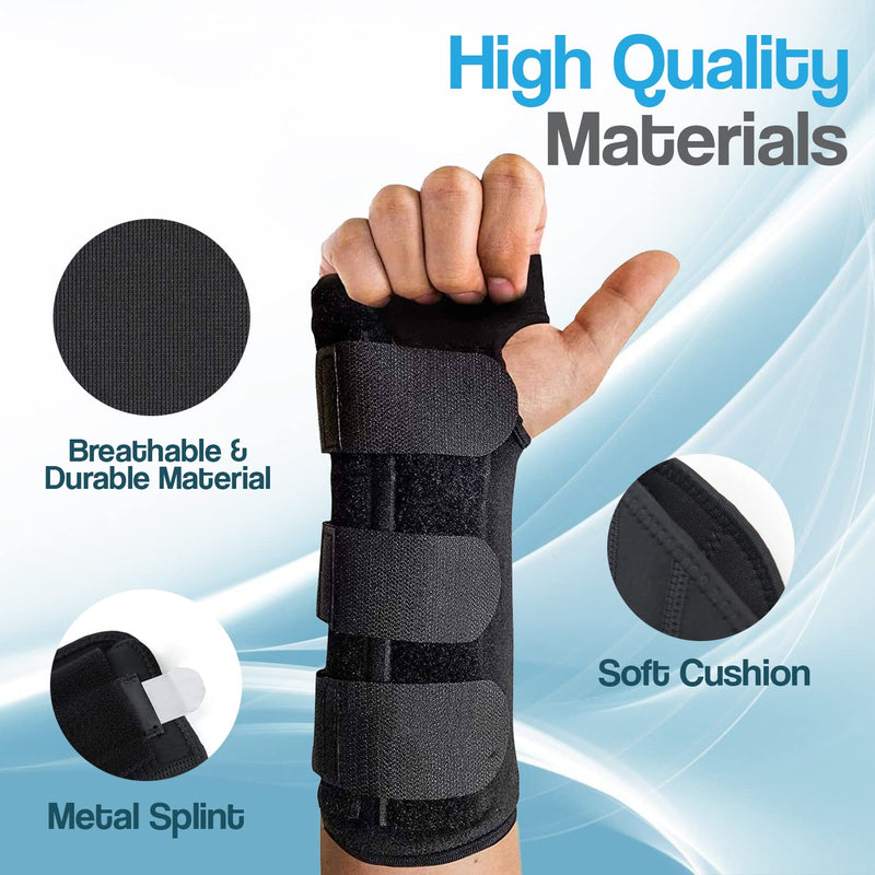 Hotcakes Wrist Hand Support Brace Splint - Adjustable Compression, Pain Relief, and Stability - Ideal for Carpal Tunnel, Arthritis, and Sports Injuries - Universal Fit for Men and Women (Pair, 2 PCS) Pair - BeesActive Australia